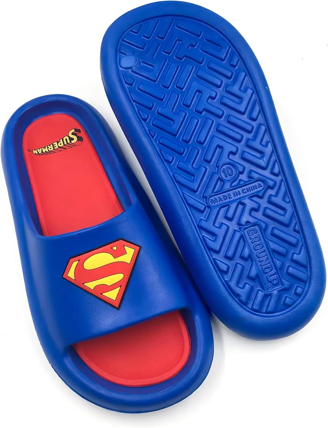 Superman Logo Men's Cloud Comfort Foam Slide Sandals