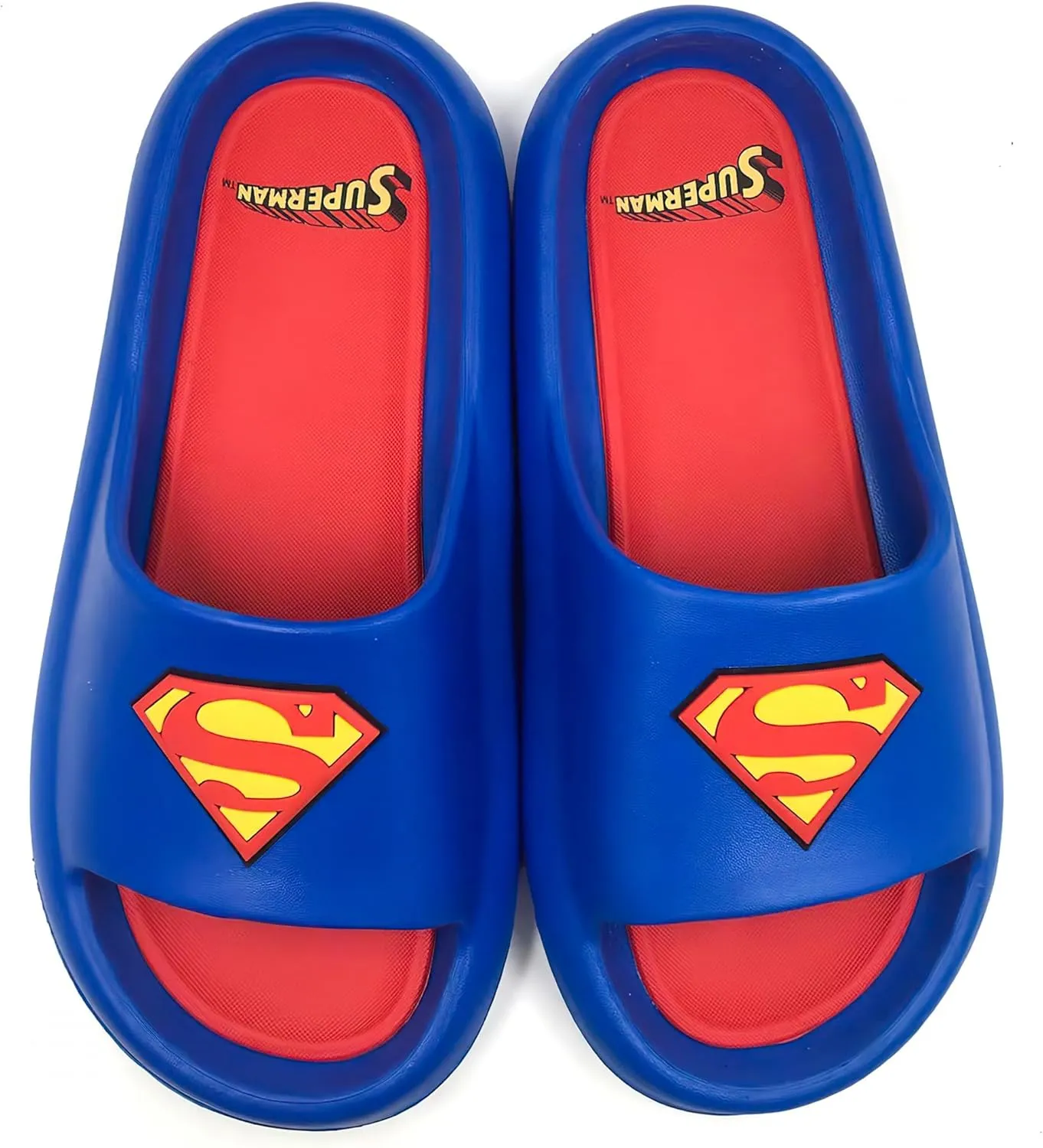 Superman Logo Men's Cloud Comfort Foam Slide Sandals