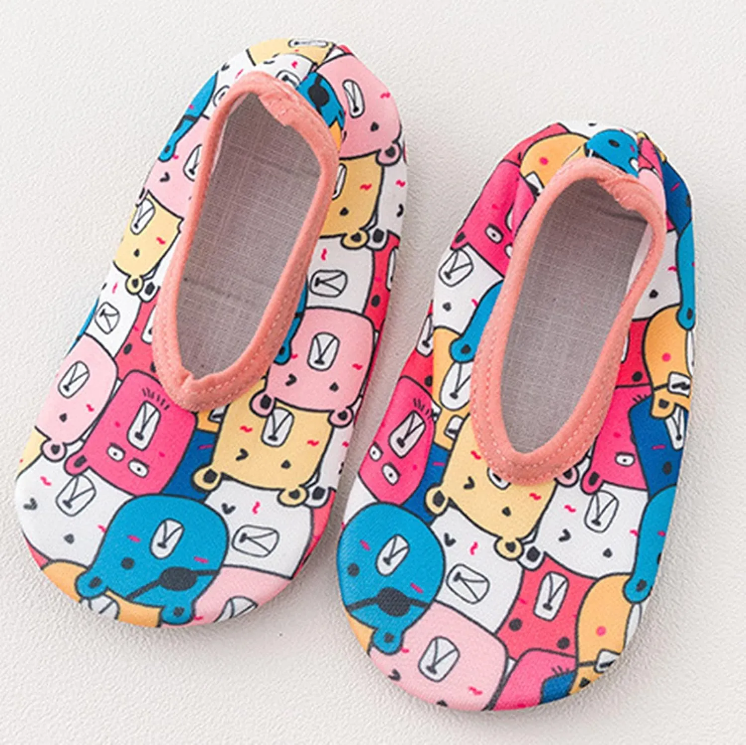 Toddler Baby Sock Shoes,0-7 Years Toddler Baby Boys Girls Cartoon Swim Water Shoes Barefoot Socks Non-Slip Shoes