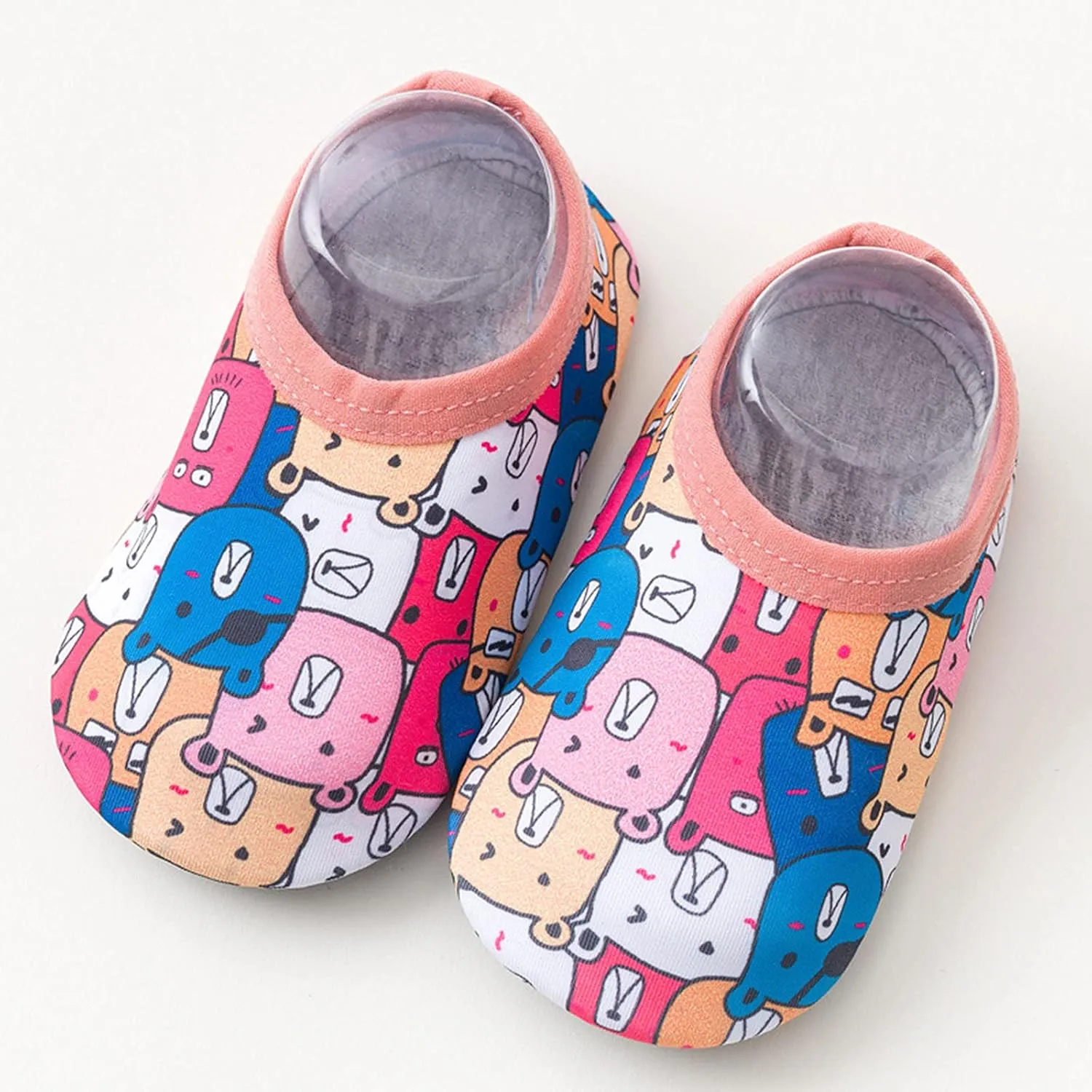 Toddler Baby Sock Shoes,0-7 Years Toddler Baby Boys Girls Cartoon Swim Water Shoes Barefoot Socks Non-Slip Shoes
