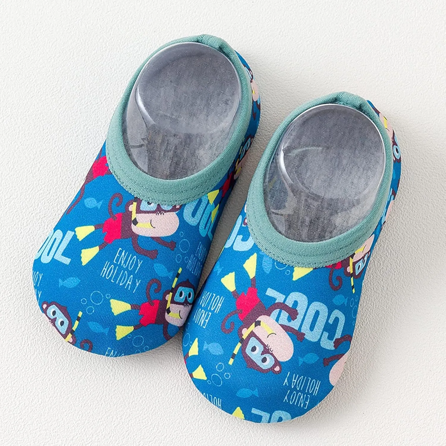 Toddler Baby Sock Shoes,0-7 Years Toddler Baby Boys Girls Cartoon Swim Water Shoes Barefoot Socks Non-Slip Shoes