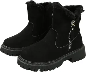 Trending Winter Boots For Women 2024 Snow Boots Slip on Fur Lined Cold Weather Warm Ankle Booties Loafers Shoes