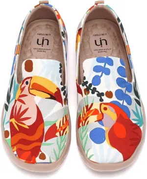 UIN Men's Slip Ons Color Loafers Canvas Lightweight Sneakers Walking Casual Art Painted Travel Shoes
