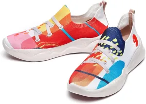 UIN Women's Fashion Sneakers Lightweight Walking Casual Slip Ons Comfortable Art Painted Athletic Travel Shoes
