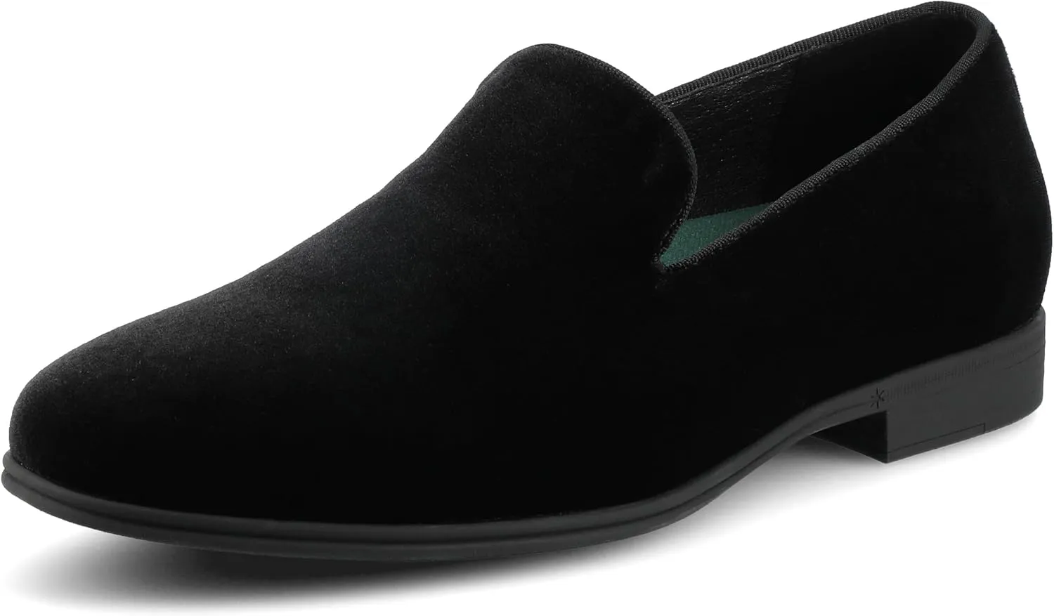 Vance Mens Giovanni Venetian Dress Loafer Black Velour Black Faux Patent Leather Almond-Toe 6mm Vance Comfort System Insole Black Velour 11 Medium Mens US