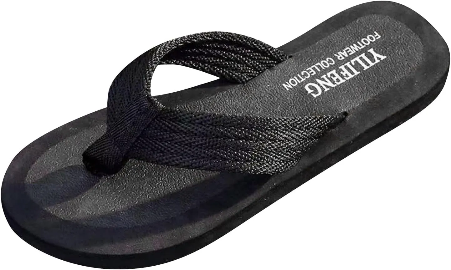 Vickyleb Flip Flops for Men Waterproof,Men's Flip Flops Slippers Slip Breathable Casual Beach Sandals