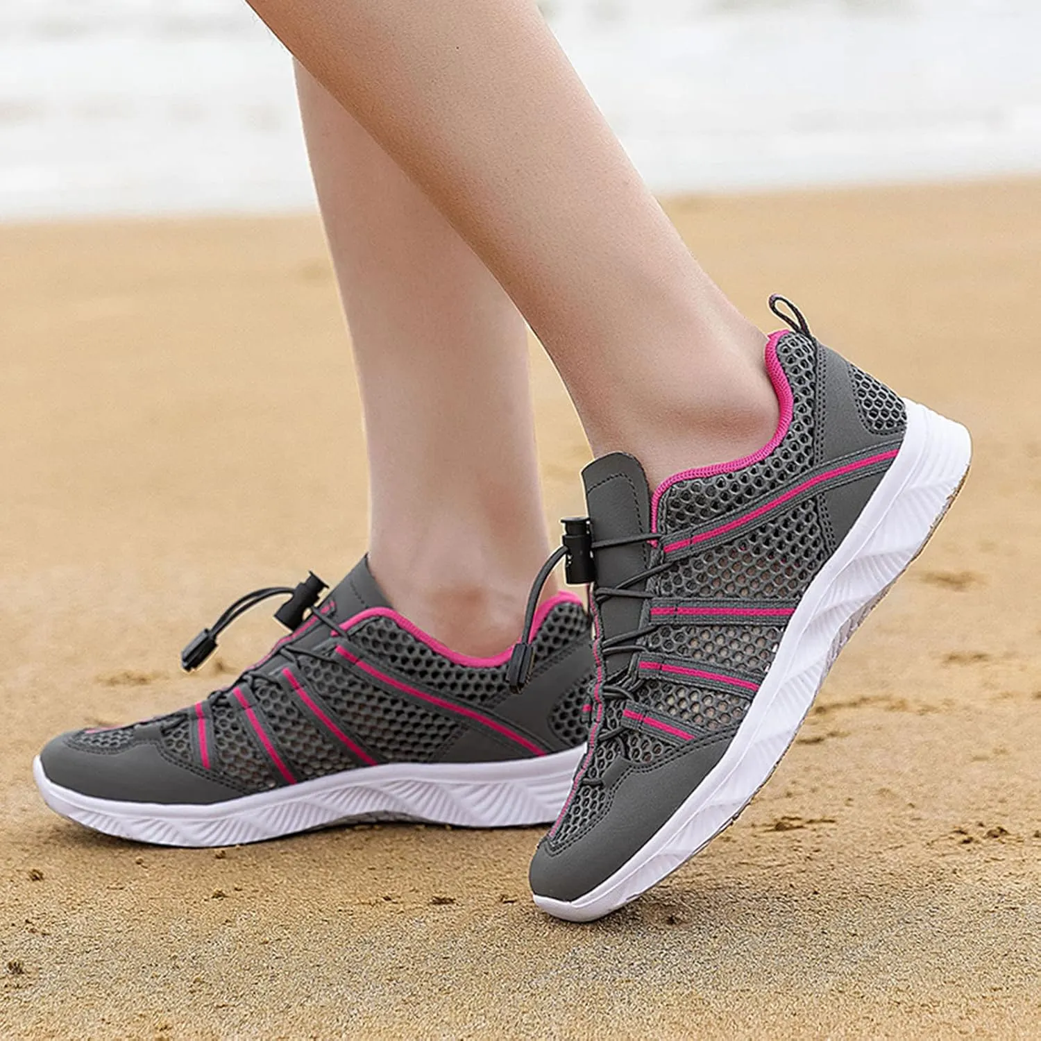 Water Shoes Men Size 9 Breathable Non Slip Athletic Water and Hiking Shoes for Women Water Shoes Wide Feet Beach Sports Quick Dry Barefoot for Beach Lake Pool Hiking Surfing Camping Size