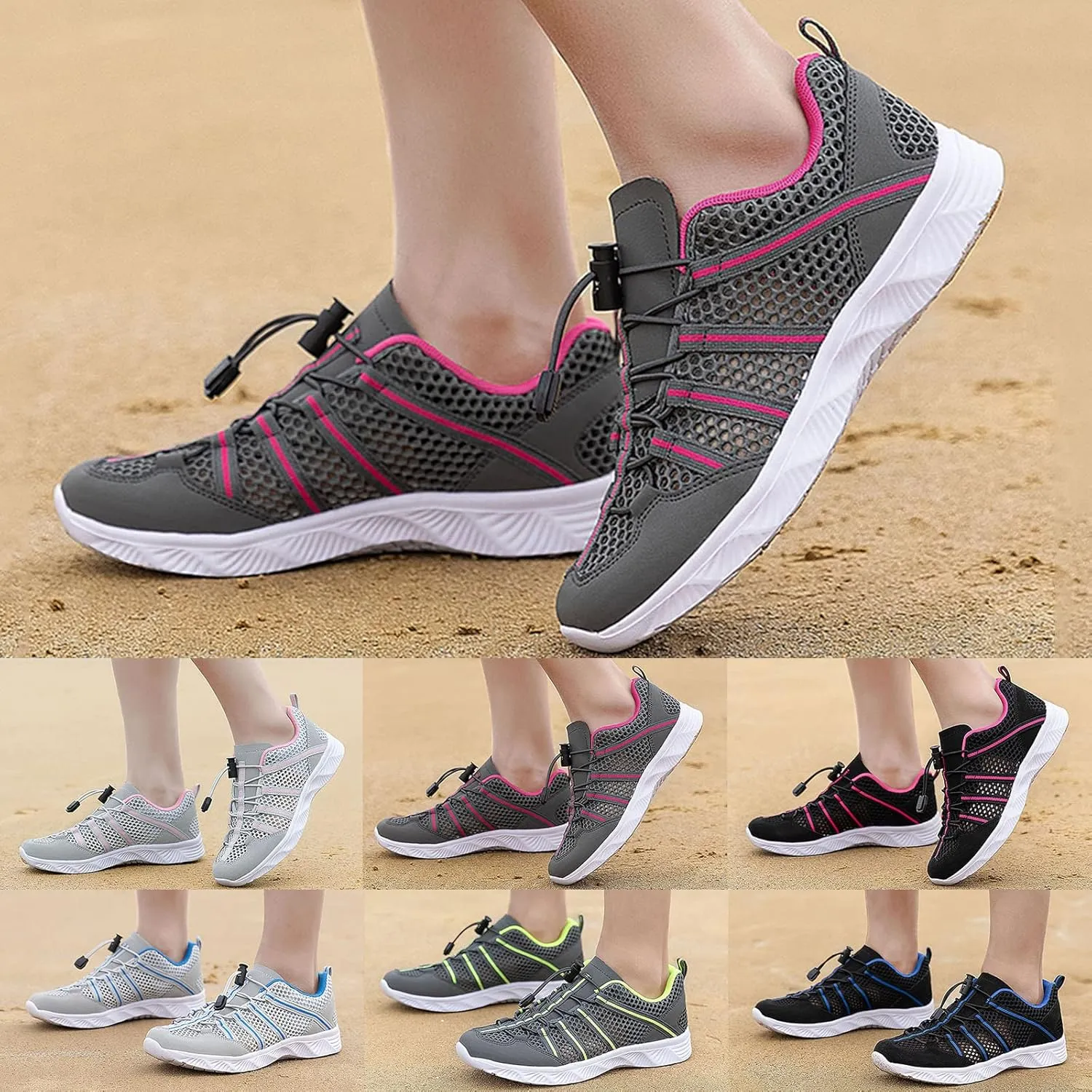Water Shoes Men Size 9 Breathable Non Slip Athletic Water and Hiking Shoes for Women Water Shoes Wide Feet Beach Sports Quick Dry Barefoot for Beach Lake Pool Hiking Surfing Camping Size