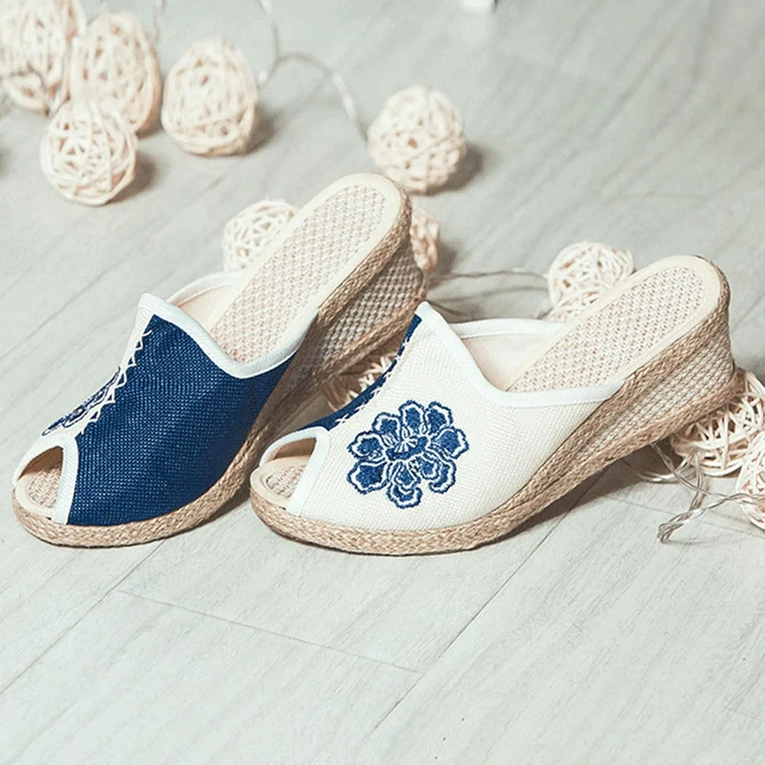 Wedge Sandal for Women Ankle Strap Flatform Arch Support Fish Mouth Toe Shoes Platform Espadrilles Non-Slip Comfort