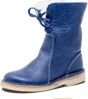 Winter Boots For Women Fashion Mid Calf Boots Snow Booties Warm Shoes Outdoor Fur Lined Slip On Ankle Booties 2024