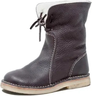 Winter Boots For Women Fashion Mid Calf Boots Snow Booties Warm Shoes Outdoor Fur Lined Slip On Ankle Booties 2024