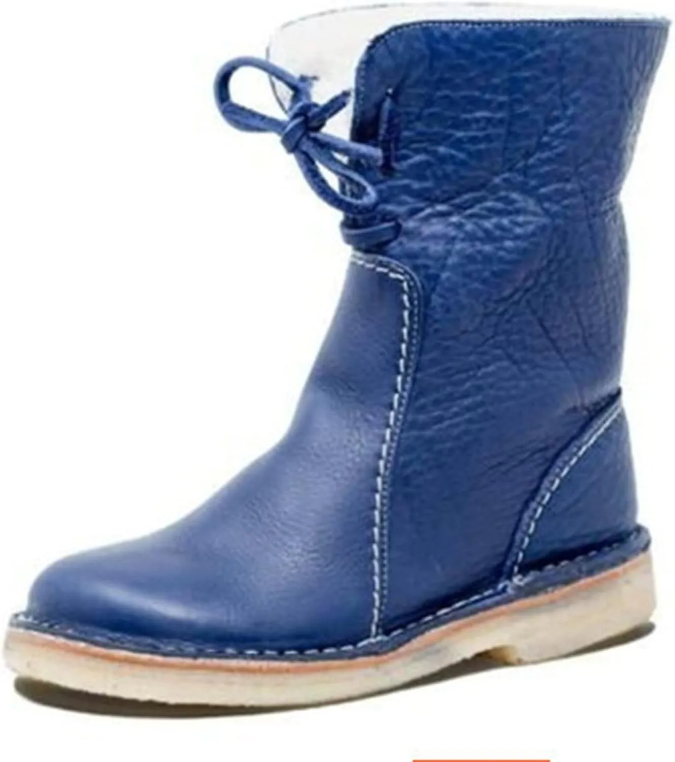 Winter Boots For Women Fashion Mid Calf Boots Snow Booties Warm Shoes Outdoor Fur Lined Slip On Ankle Booties 2024