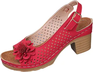 Women Comfy Casual Shoe Open Toe Hollow Flower Wedge Heel Slippers Sandals Flip Flops Women 8 Sandals