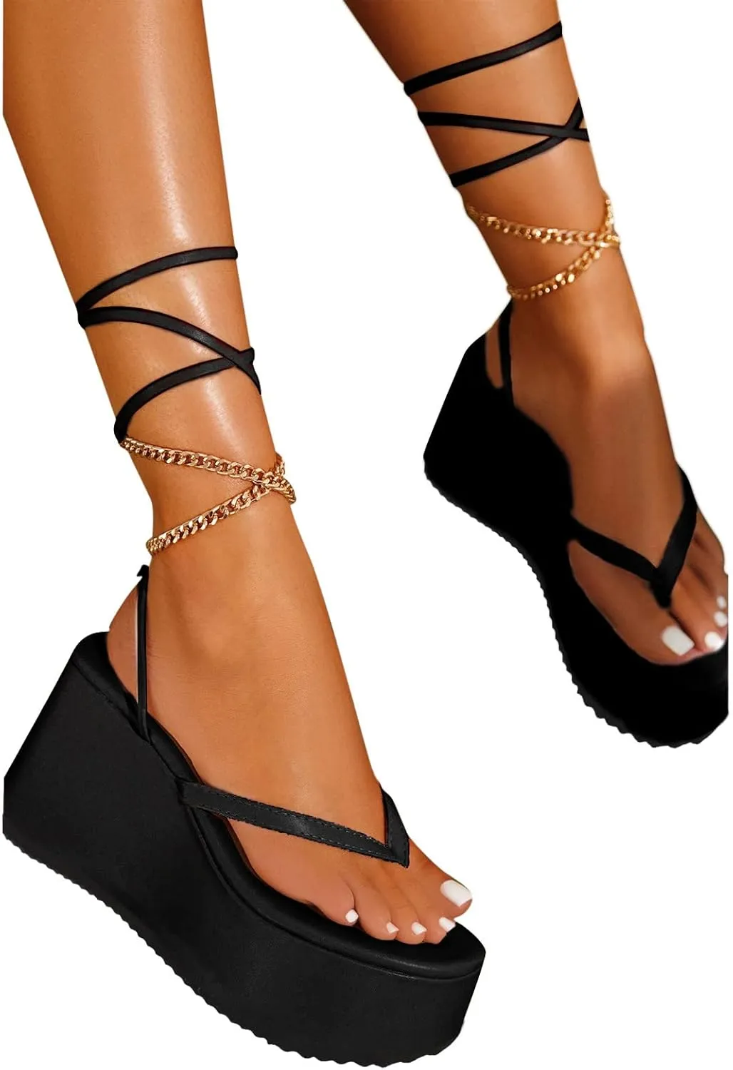 Women Sandal Open Toe Ankle Strap Slingback Wedge Sandal Buckle High Heel Casual Shoes