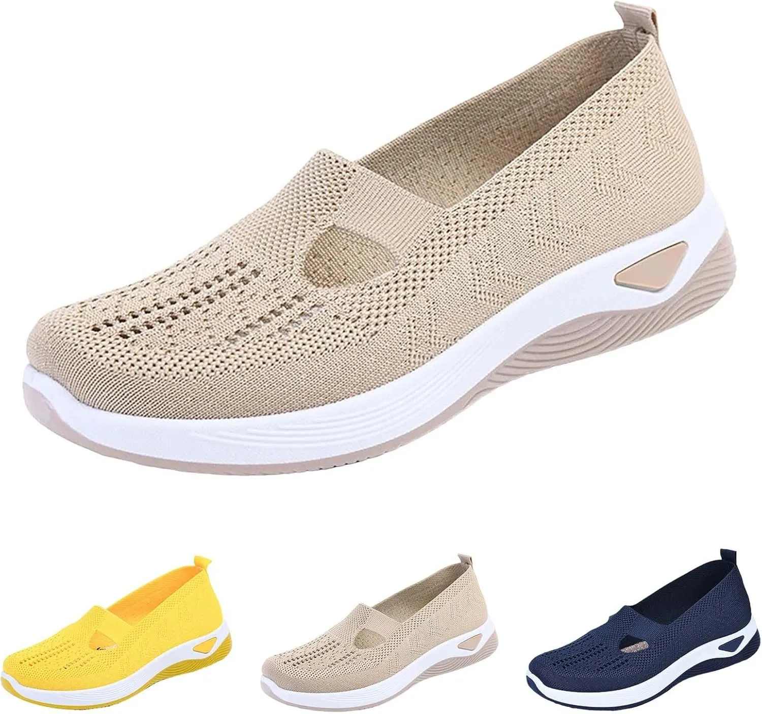 Women Shoes Casual Women Loafers Comfortable Round Toe Flats ComfortableClosed Back Lightweight Breathable Christmas Shoes for Woman Flat Shoe