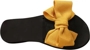 Women Shoes Sandals Dressy Bowknot Casual Fashion Lightweight Shoe Summer Dressy Slipper Slides Flat Sandal