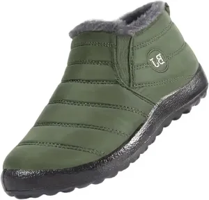 Women Snow Boots Waterproof Cloth: Mens Fur Lined Platform Boots Comfy Barefoot Shoes Hiking Boots Warm Winter Slip-Ons Wide Calf Grounded Footwear Mini Ankle Booties