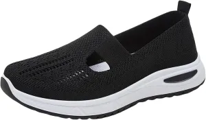 Women Walking Shoes Sock Sneakers Slip-On Breath Non Slip Work Shoes Women Walking Dress Casual Shoes Brown Sneakers Brown Tennis Shoe White Loafers