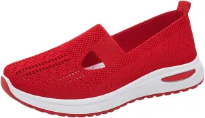 Women Walking Shoes Sock Sneakers Slip-On Breath Non Slip Work Shoes Women Walking Dress Casual Shoes Brown Sneakers Brown Tennis Shoe White Loafers
