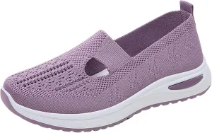Women Walking Shoes Sock Sneakers Slip-On Breath Non Slip Work Shoes Women Walking Dress Casual Shoes Brown Sneakers Brown Tennis Shoe White Loafers