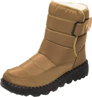Women Winter Boots with Zipper Go Boots for Ladies Waterproof Snow Boots Womens Winter Ankle Boots Ladies Fur Lined Snow Shoes Women Barefoot Shoes Women Men's Winter Booties