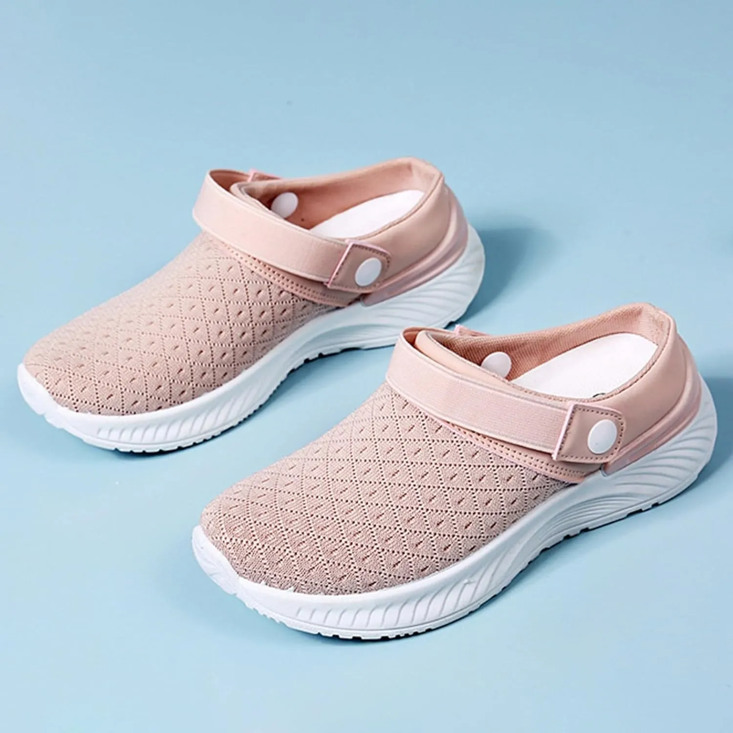 Women's Backless Slip on Mesh Sneakers Shoes Running Shoes for Women Slip On Casual Black Shoes Brown Sneakers Brown Tennis Shoe Trainers Shoe