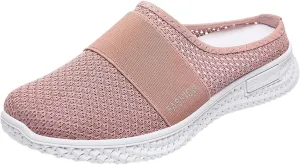 Women's Backless Slip on Mesh Sneakers Shoes Running Shoes for Women Slip On Casual Black Shoes Brown Sneakers Brown Tennis Shoe Trainers Shoe