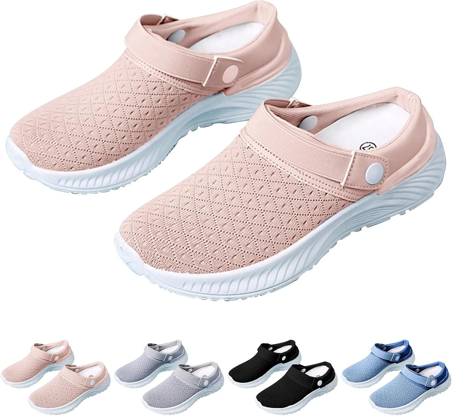 Women's Backless Slip on Mesh Sneakers Shoes Running Shoes for Women Slip On Casual Black Shoes Brown Sneakers Brown Tennis Shoe Trainers Shoe