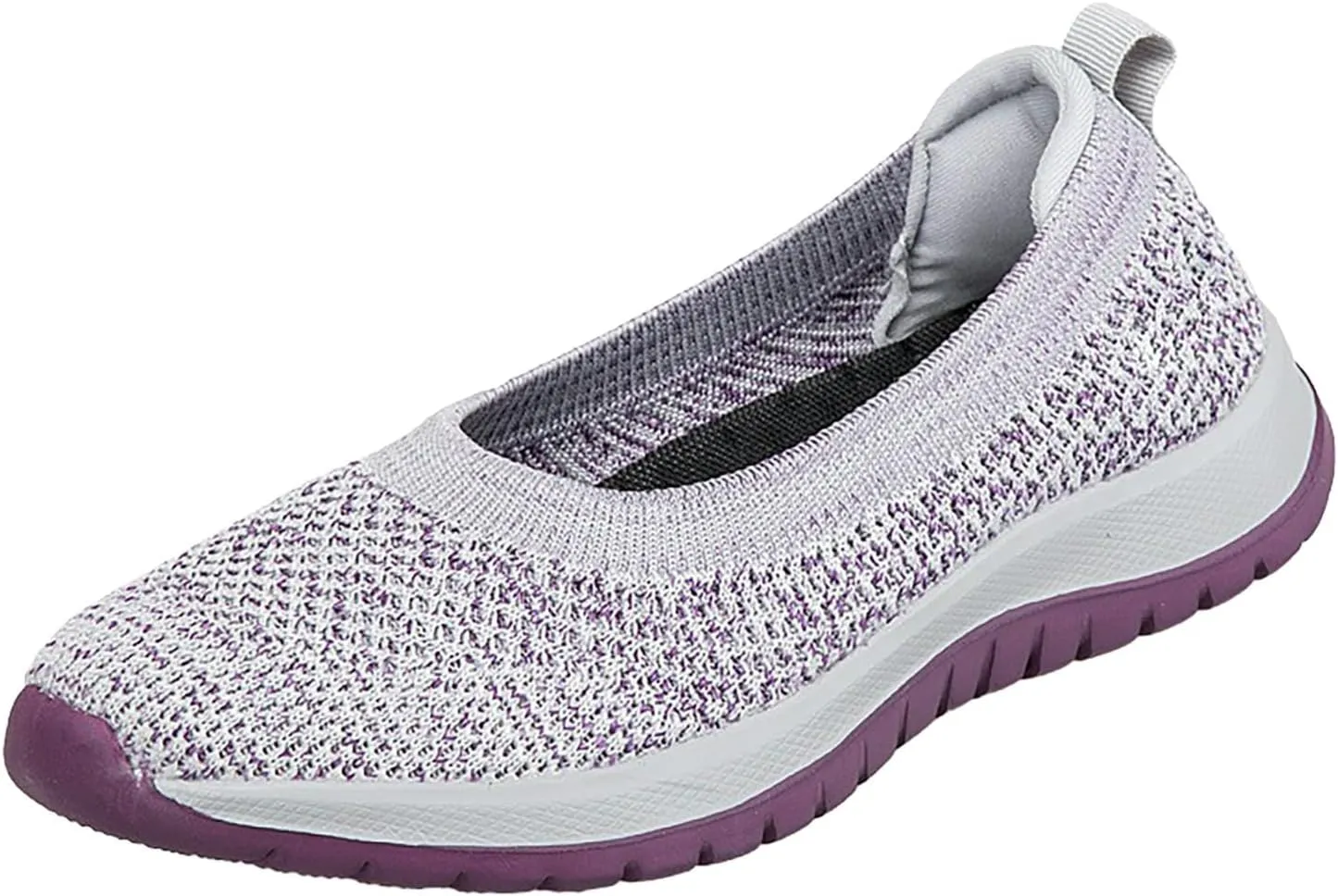 Womens Breathable Soft Sole Casual Sport Shoes Pointed Toe Flat Comfortable Lighweight Sneakers Hands Free Comfy Outdoor Walking Shoes for Ladies