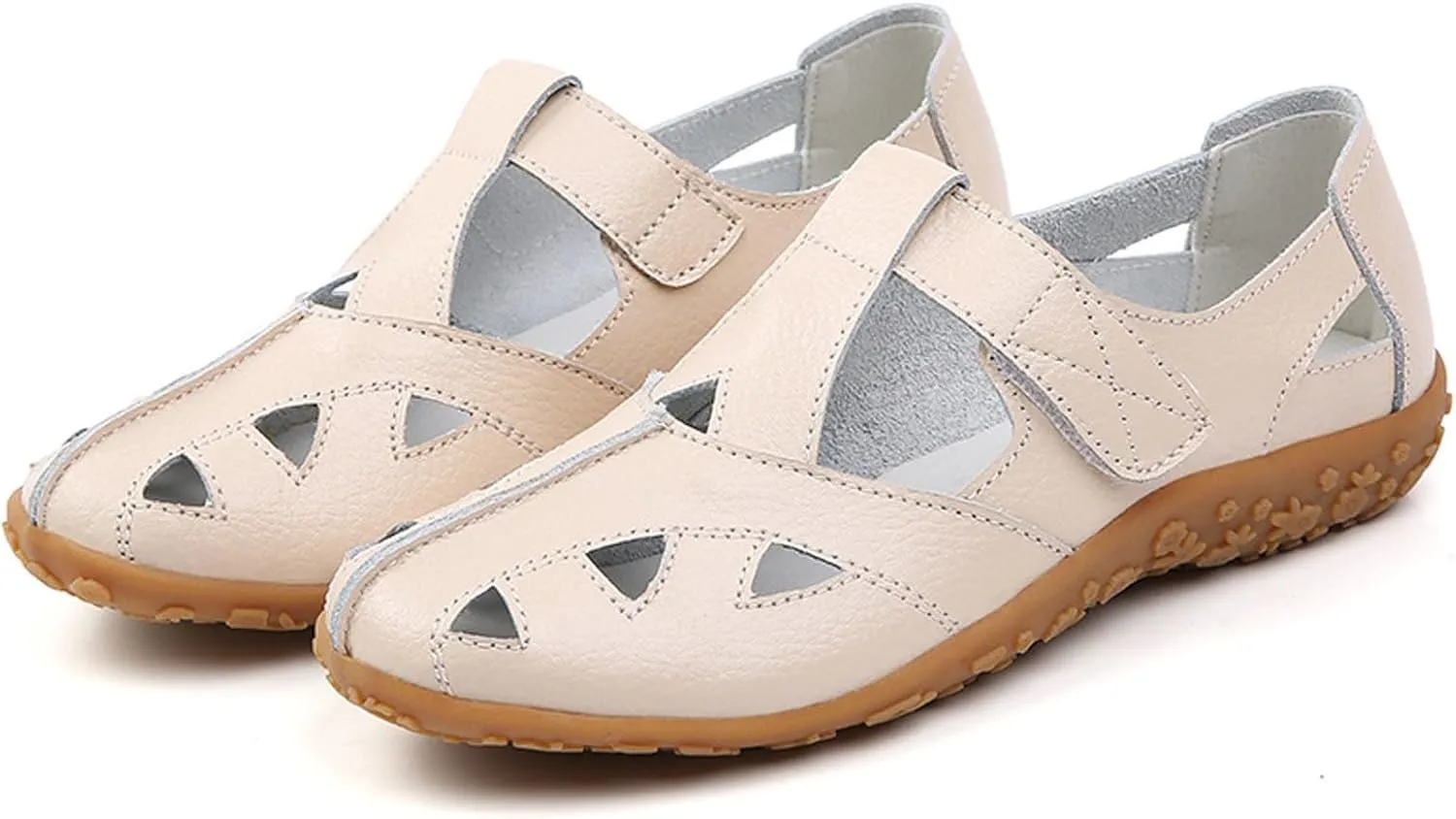 Women's Casual Slip On Shoes Comfortable Flat Walking Footwear for Spring Summer Leisure Travel Work Closed Toe