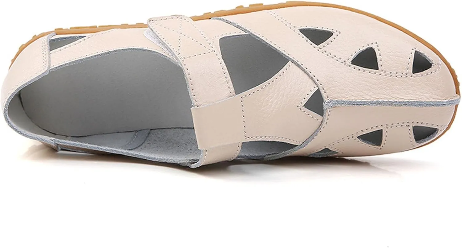 Women's Casual Slip On Shoes Comfortable Flat Walking Footwear for Spring Summer Leisure Travel Work Closed Toe