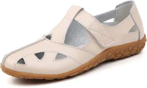 Women's Casual Slip On Shoes Comfortable Flat Walking Footwear for Spring Summer Leisure Travel Work Closed Toe