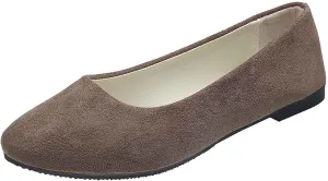Women's Casual Slip On Shoes Comfortable Suede Footwear Versatile for Daily Wear Outfits and All Seasons Closed