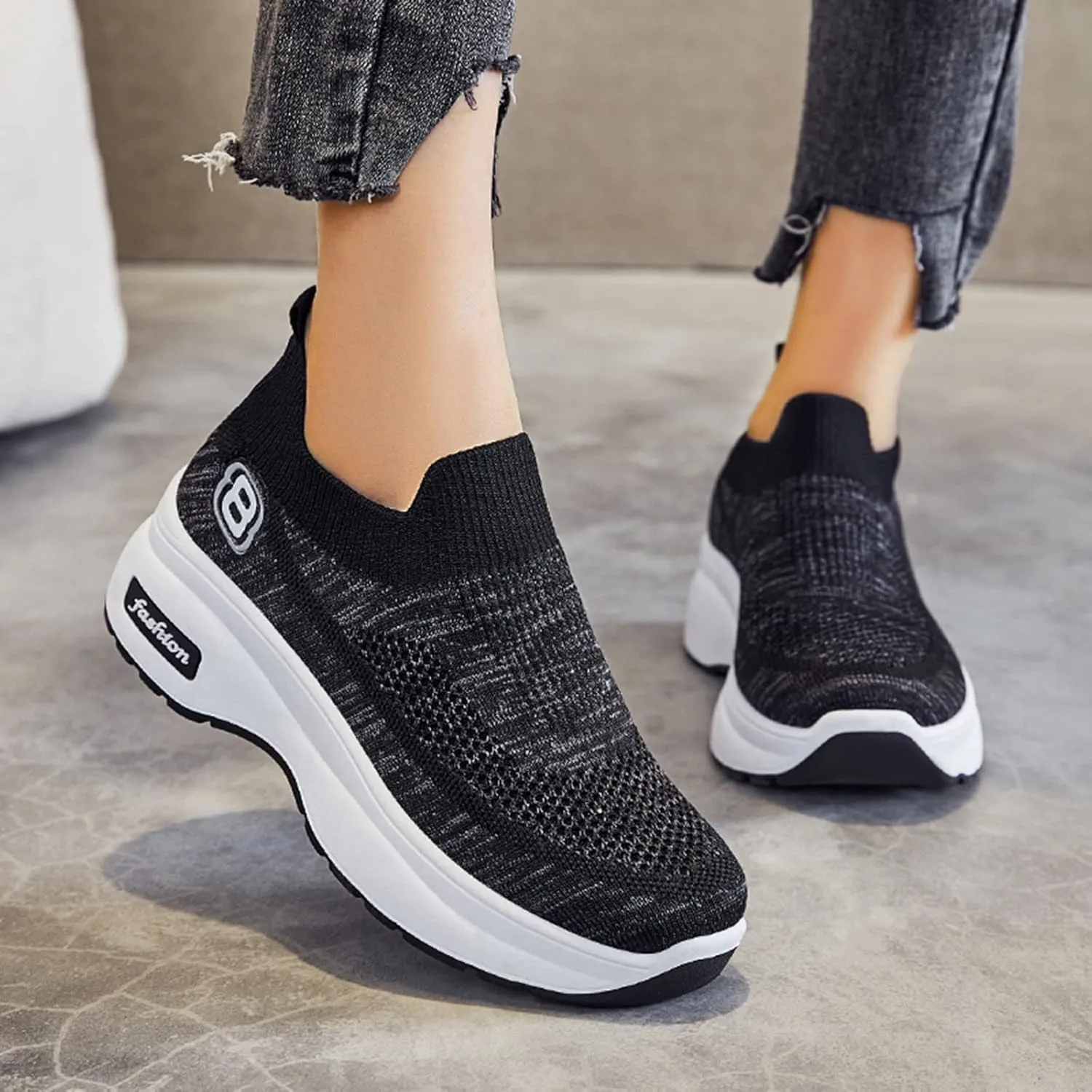 Womens Casual Sneakers Casual White Tennis Walking Shoes Casual Sneakers for Women Breathable Workout Shoes