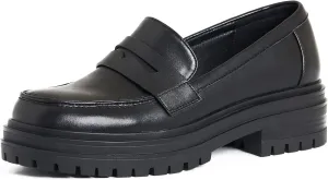 Womens Comfort Vintage Loafers Platform Chunky Mid-Heel Classic Mary Janes Round Toe Slip-ons Uniform Dress Shoes Brogues Oxfords Shoes for Women