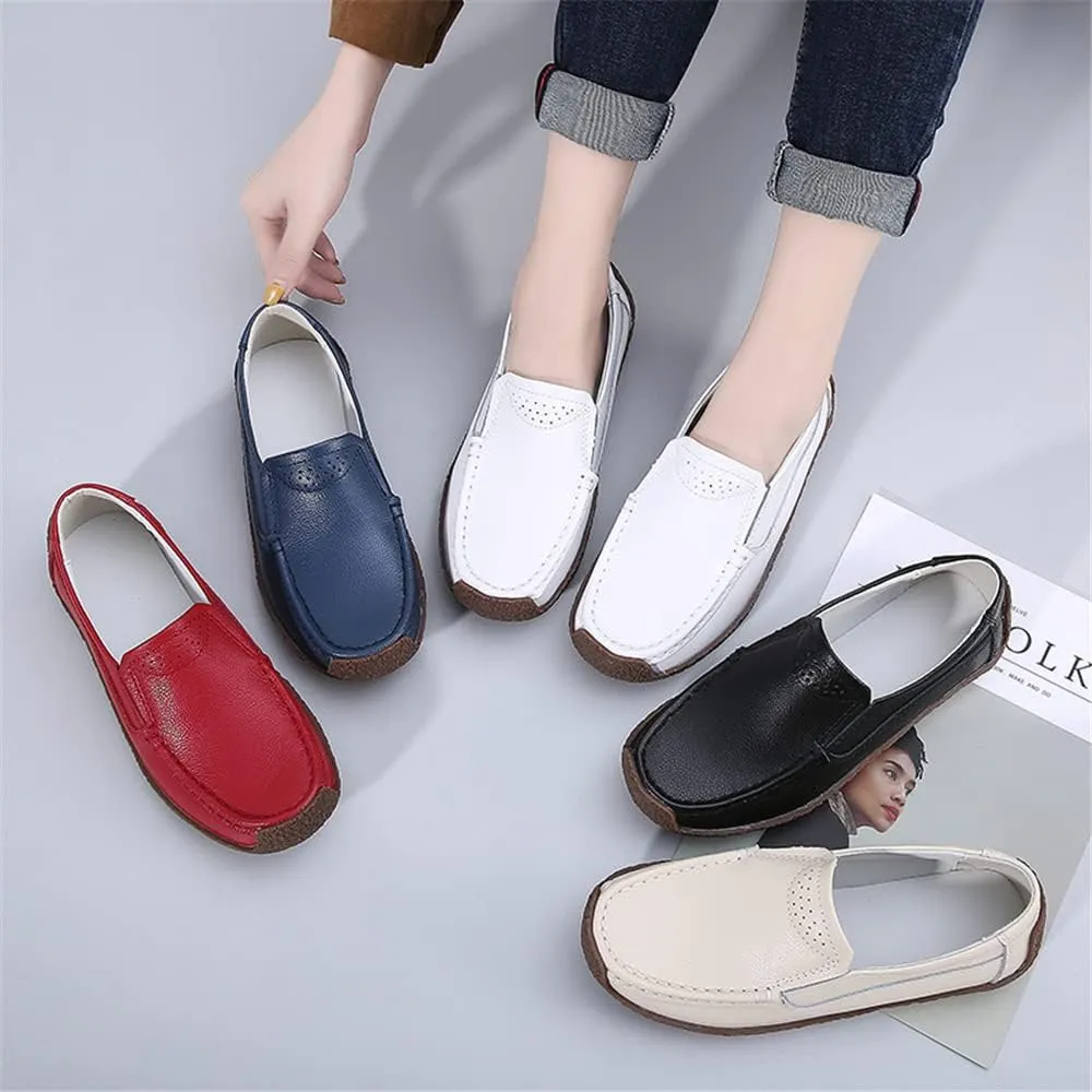 Women's Comfortable Genuine Leather Moccasins Casual Driving Loafers Soft Walking Shoes Women Slip On