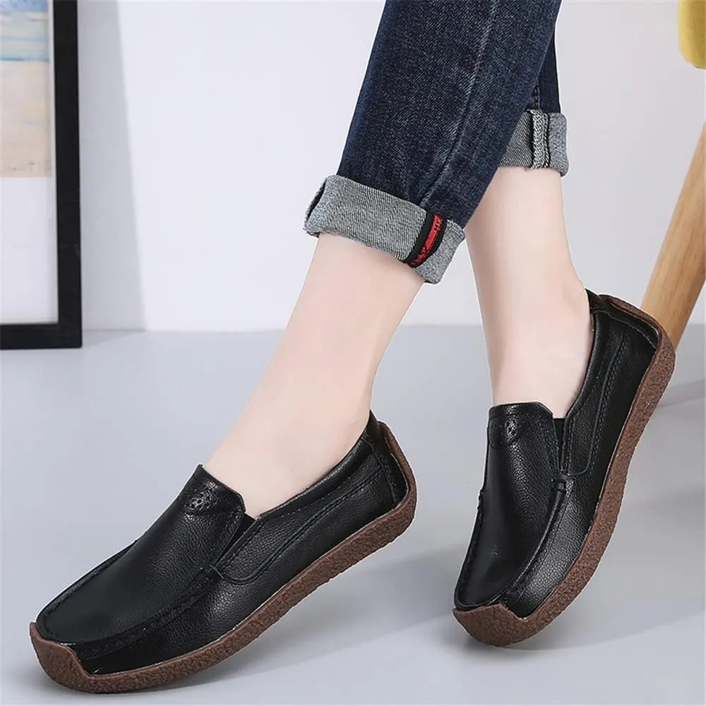 Women's Comfortable Genuine Leather Moccasins Casual Driving Loafers Soft Walking Shoes Women Slip On