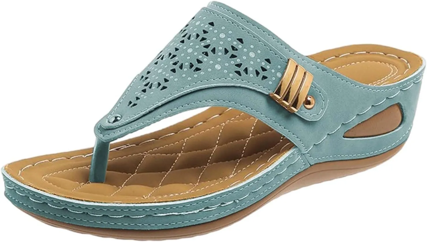 Womens Flat Sandals Flip Flops Arch Support With Arch Support Comfortable Leather Flip Flops Women Comfy Platform Sandals