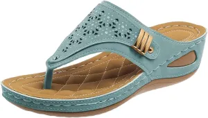 Womens Flat Sandals Flip Flops Arch Support With Arch Support Comfortable Leather Flip Flops Women Comfy Platform Sandals