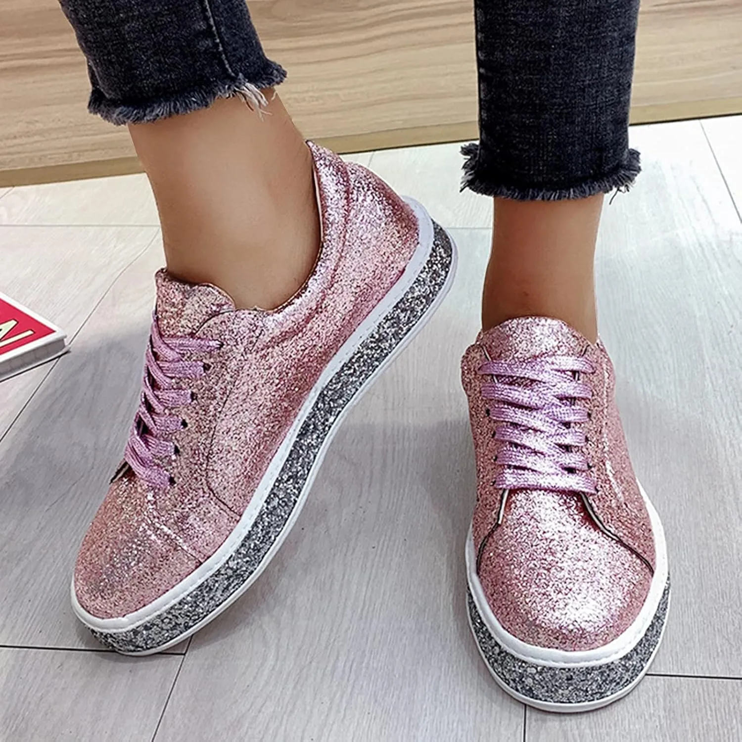 Womens Gold Platform Sneakers Size 11 Slip On Sneakers Women Wide Winter Black Shoes Women Slip On Wedges White Fashion Sneakers Women Arch Support Zapatos para Entrenar De Mujer Gym