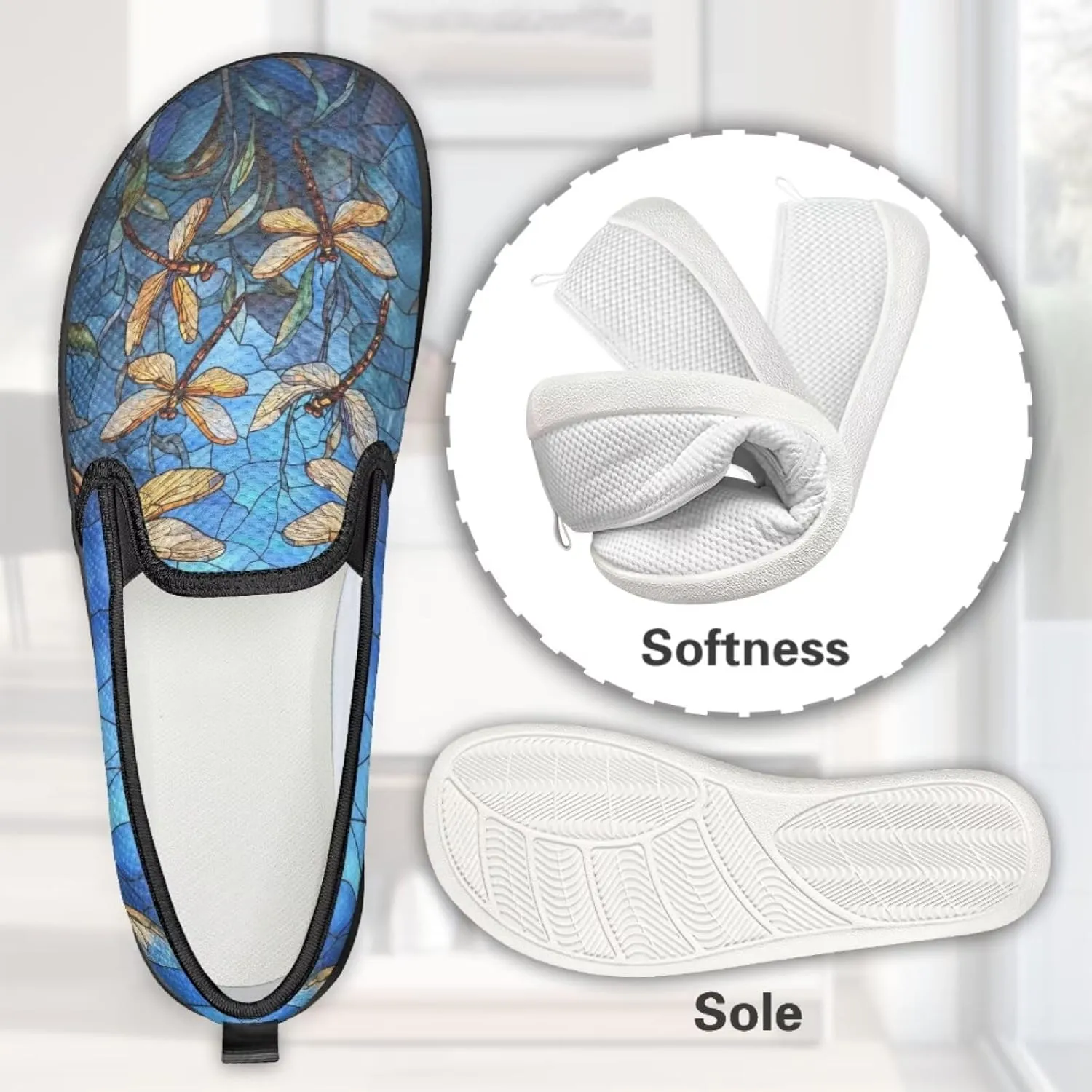 Women's Loafers & Slip-Ons Sunflower Business Slip On Work Flats Comfort Mesh Walking Sneakers Travel Shoes