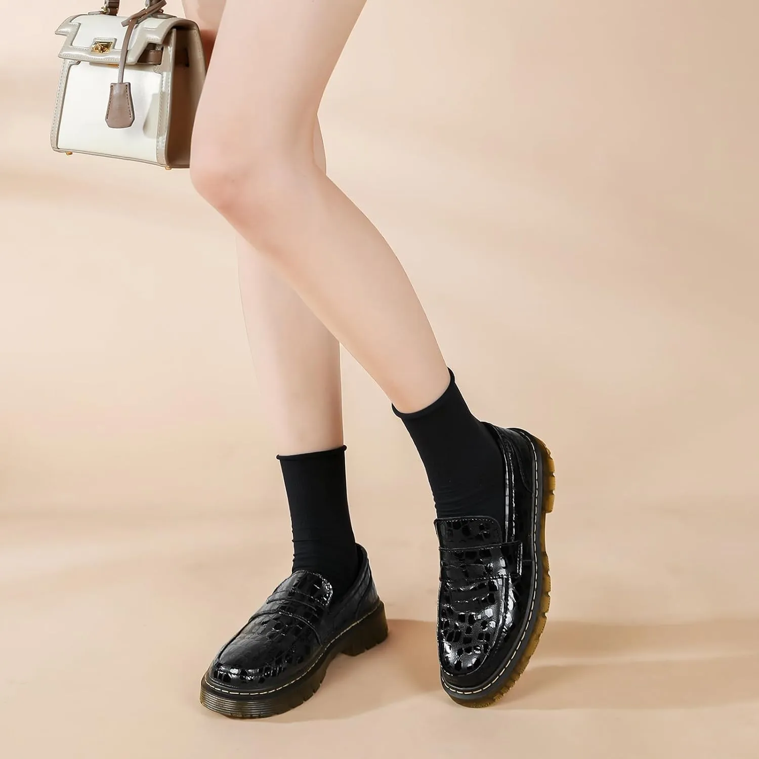 Women's Loafers Classic Penny Loafers for Women Fashion Driving Moccasins Women