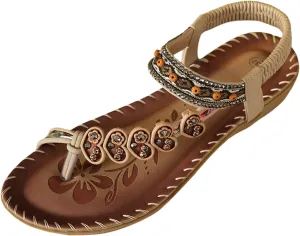 Womens Sandals 2025 Arch Support Summer Beach Sandals Comfort Walking Shoes Bohemian Flip Flops
