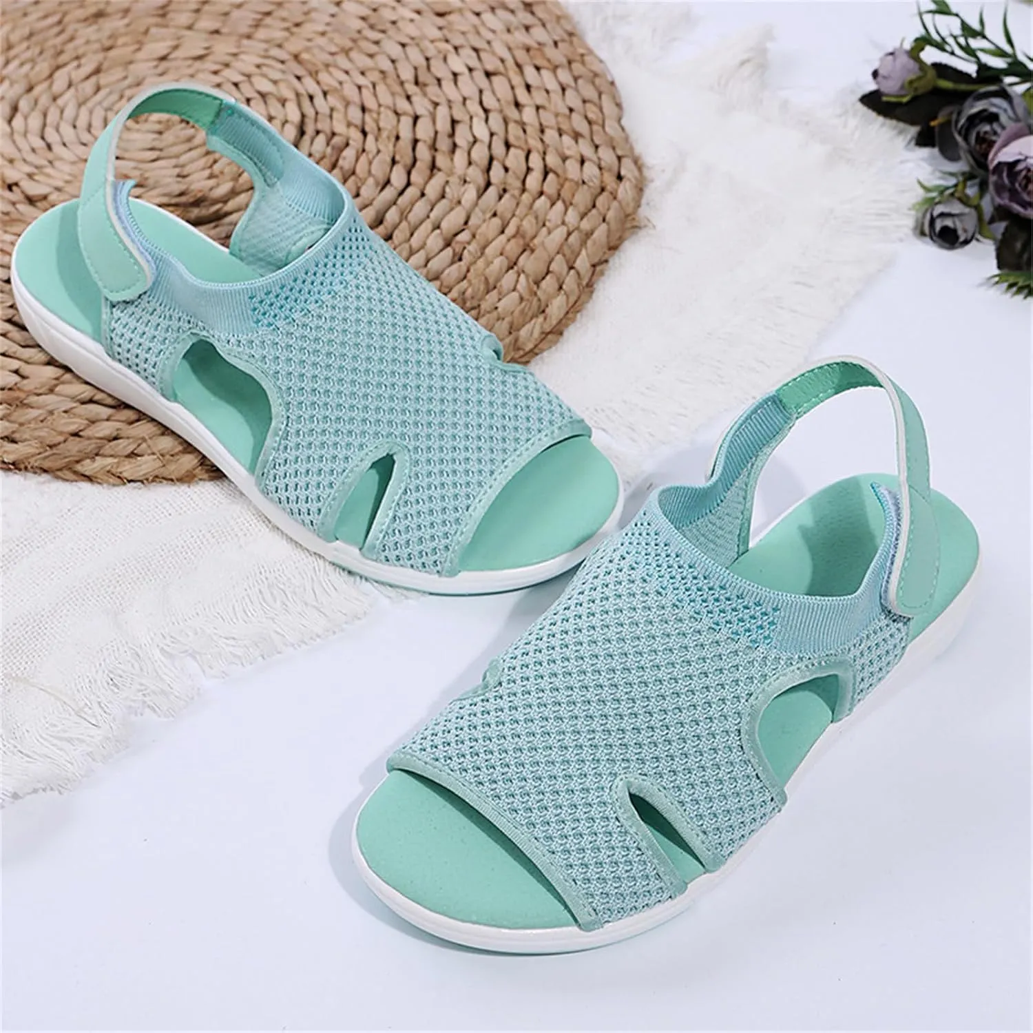 Womens Sandals Comfortable Dressy Wedge Platform Sandals Ankle Strap Summer Casual Beach Walking Orthopedic Shoes