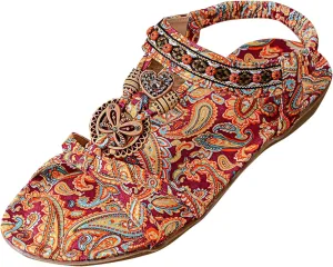 Womens Sandals Summer Beach Comfort Walking Shoes Bohemian Flip Flops Flat Sandals for Women