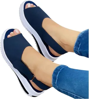 Womens Sandals,Women Causal Summer 2023 Peep Toe Platform Sandals Shoes Wedges Ankle Buckle Ladies Flip Flops