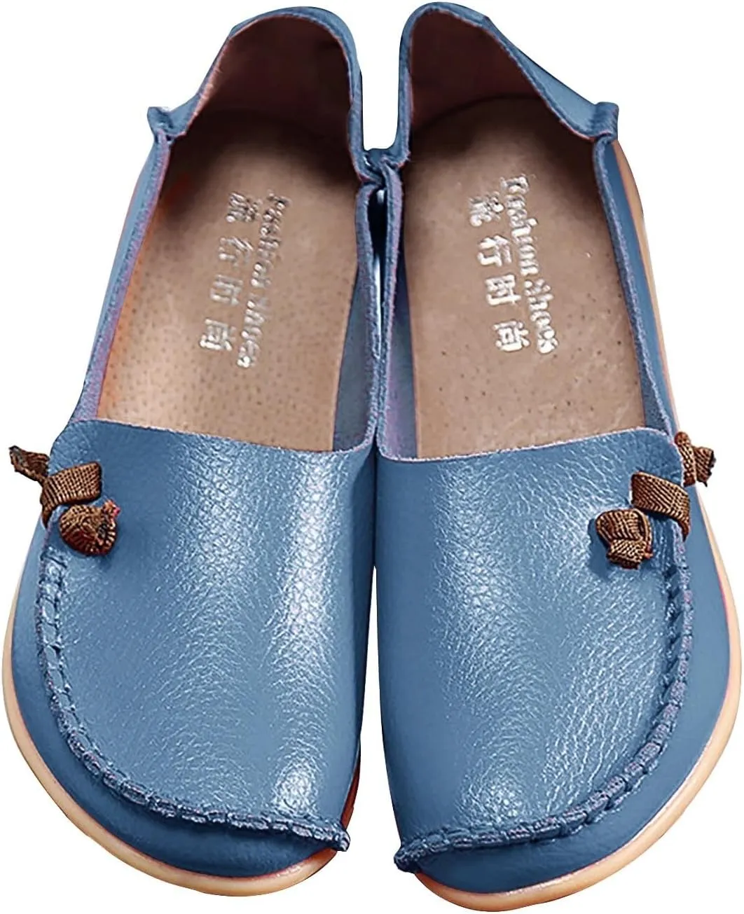 Womens Shoes Fall 2024White Leather Sneakers for Women Loafers for Women Fashion Casual Comfy Soft Womens Christmas Shoes Comfortable & Lightweight