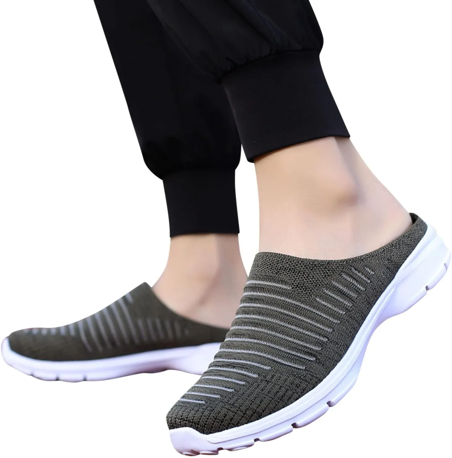 Women's Slip-on Mule Sneakers Lightweight Tennis Shoes Womens Food Service Ladies Casual Shoes Fashion Sneakers White Tennis Shoe Trainers Shoe