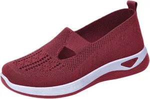 Women's Slip on Sneakers Shoes Woven Orthopedic Mens Casual Shoes Arch Support Women Casual Shoes Men's Fashion Sneakers Slip On Tennis Shoe White Loafers