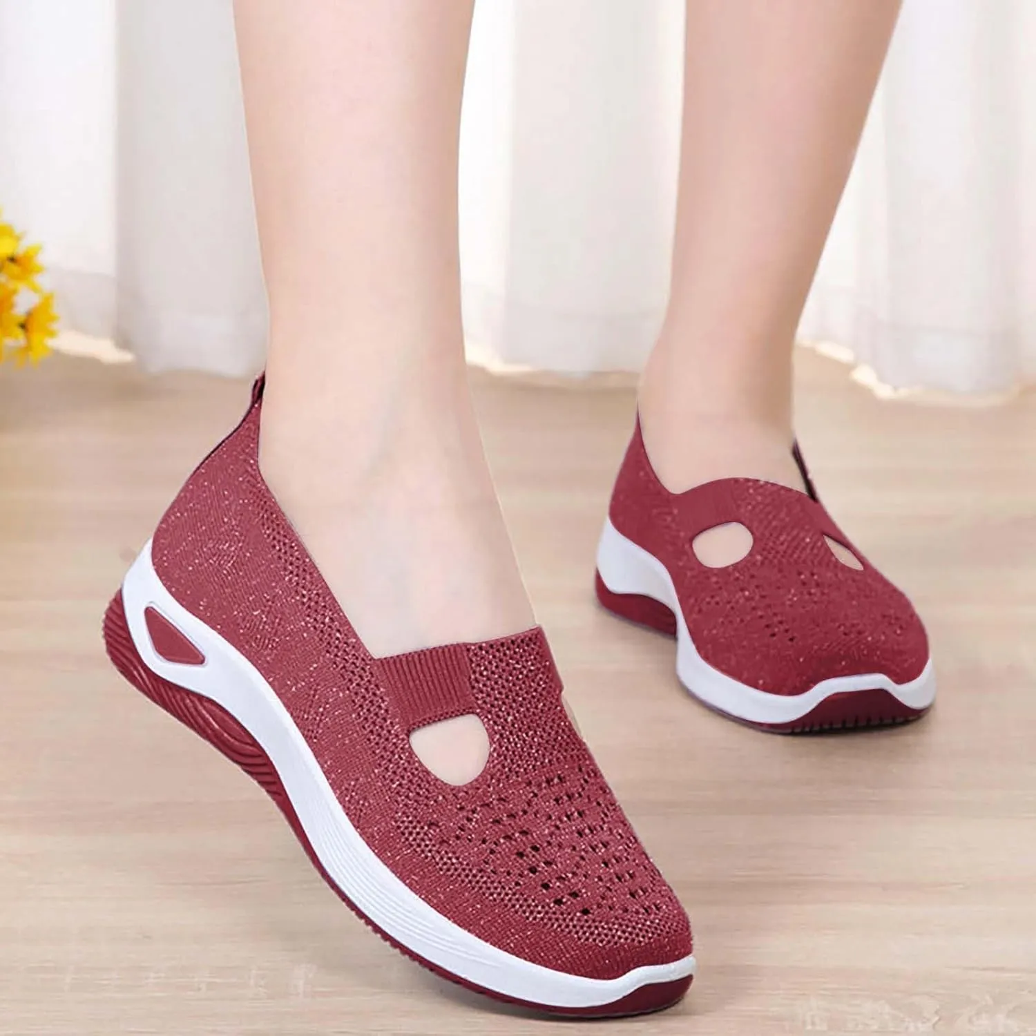 Women's Slip on Sneakers Shoes Woven Orthopedic Mens Casual Shoes Arch Support Women Casual Shoes Men's Fashion Sneakers Slip On Tennis Shoe White Loafers